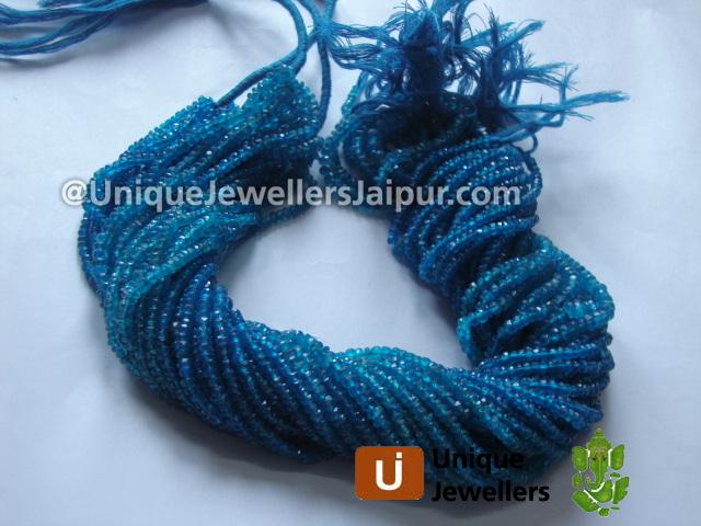 Neon Blue Apetite Faceted Roundelle Beads